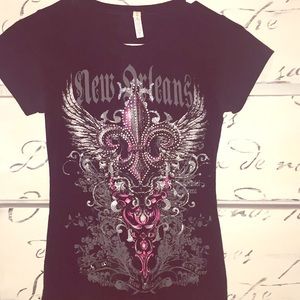 🥀Sparkly Black T-Shirt